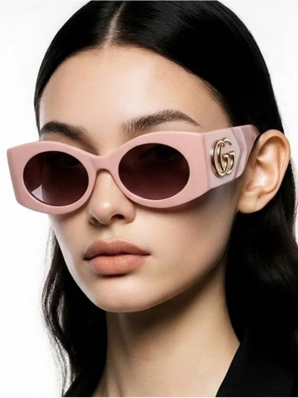 Authentic Gucci GG0810S 003 Pink Oversized Sunglasses Barbie Pink